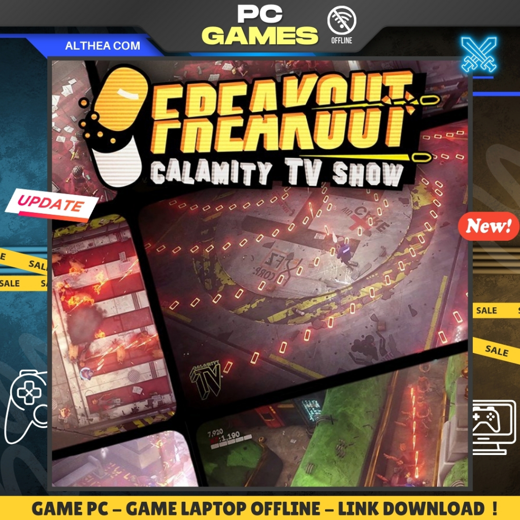 FREAKOUT : CALAMITY TV SHOW - TWIN-STICK SHOOTER - ACTION - BULLET HELL - GAME PC / LAPTOP - OFFLINE