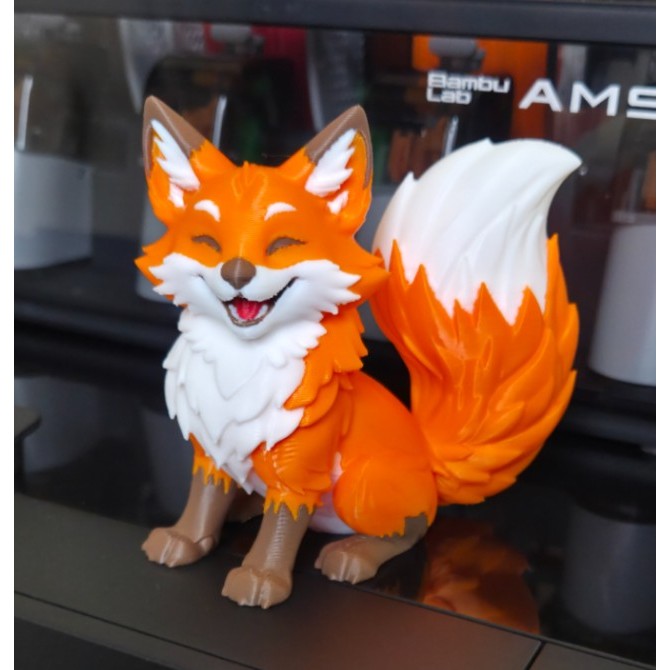Patung Figure Hewan Lucu Rubah Fox Dekorasi Interior Props Foto