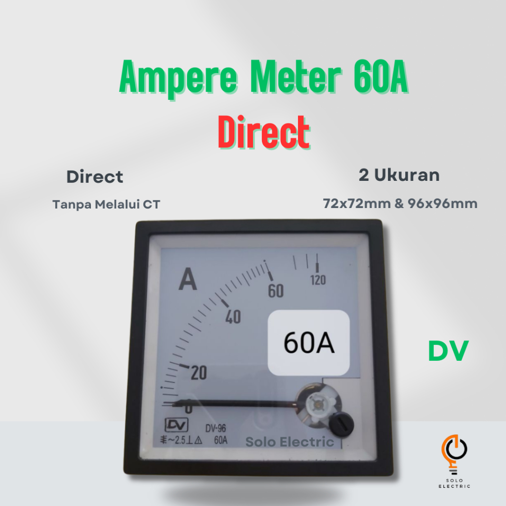 Ampere Meter 60A DIRECT / Ampere Meter Non CT