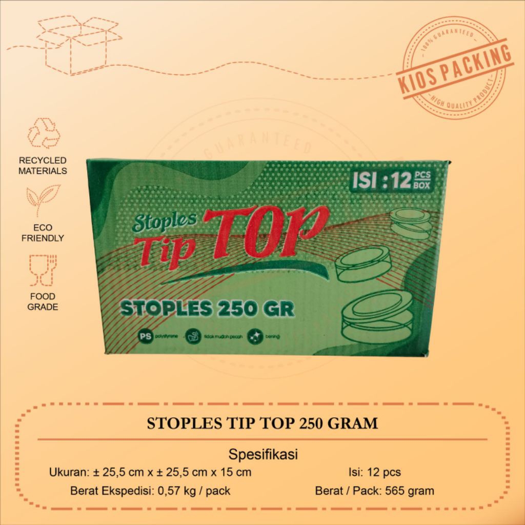 Stoples 250gr Isi 12pcs / Toples Nastar / Toples Kue Kering / Toples Mika Bulat 250gr 1 Lusin Ramah 