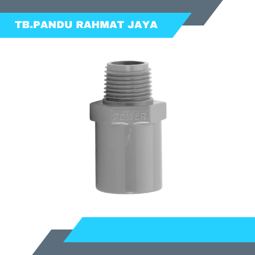 Sok Drat Luar 4" Power Valve Socket 4 Inch AW Fitting Pipa PVC