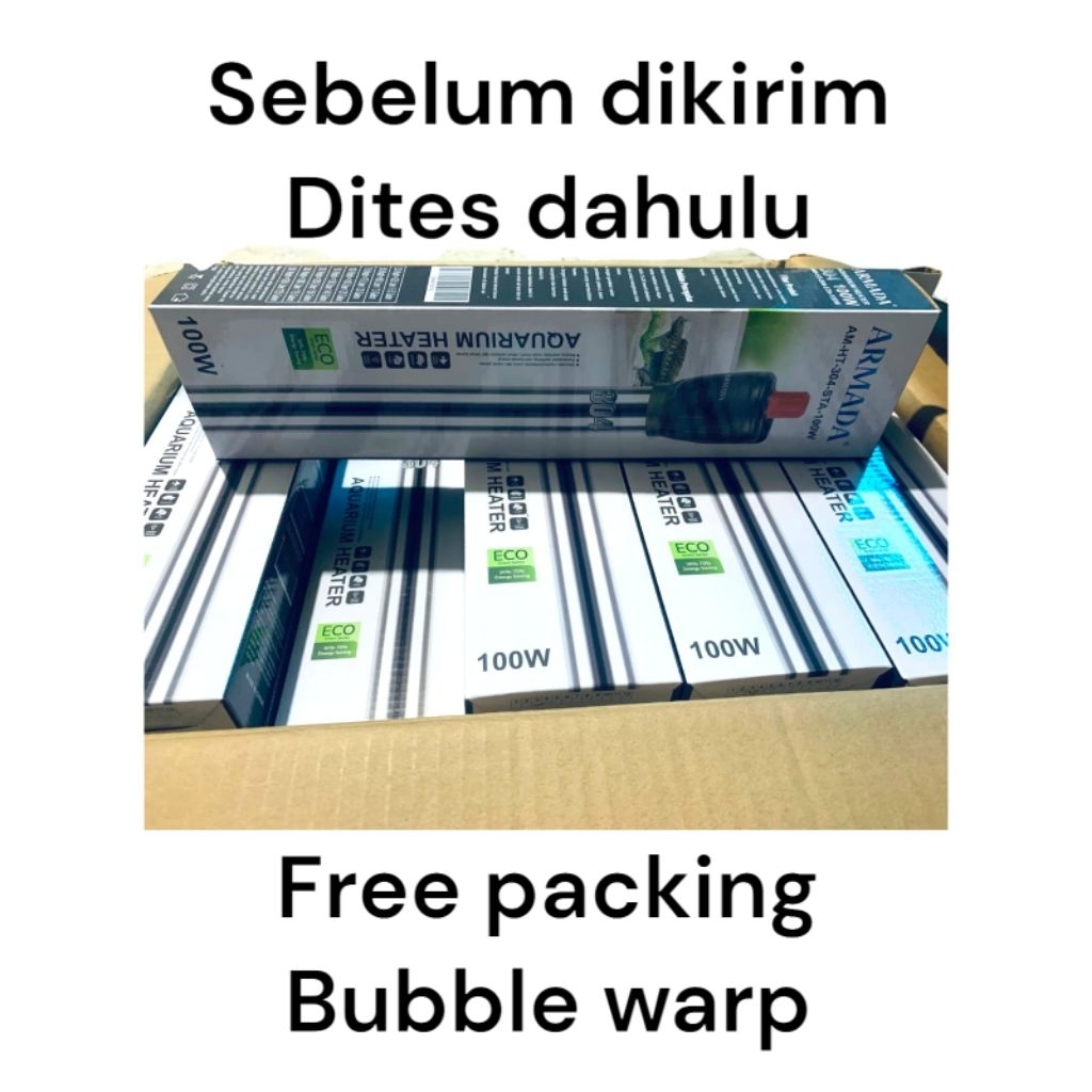 Heater stainless armada 100 Watt / heater stainless / pemanas aquarium / heater/ heater aquarium / p