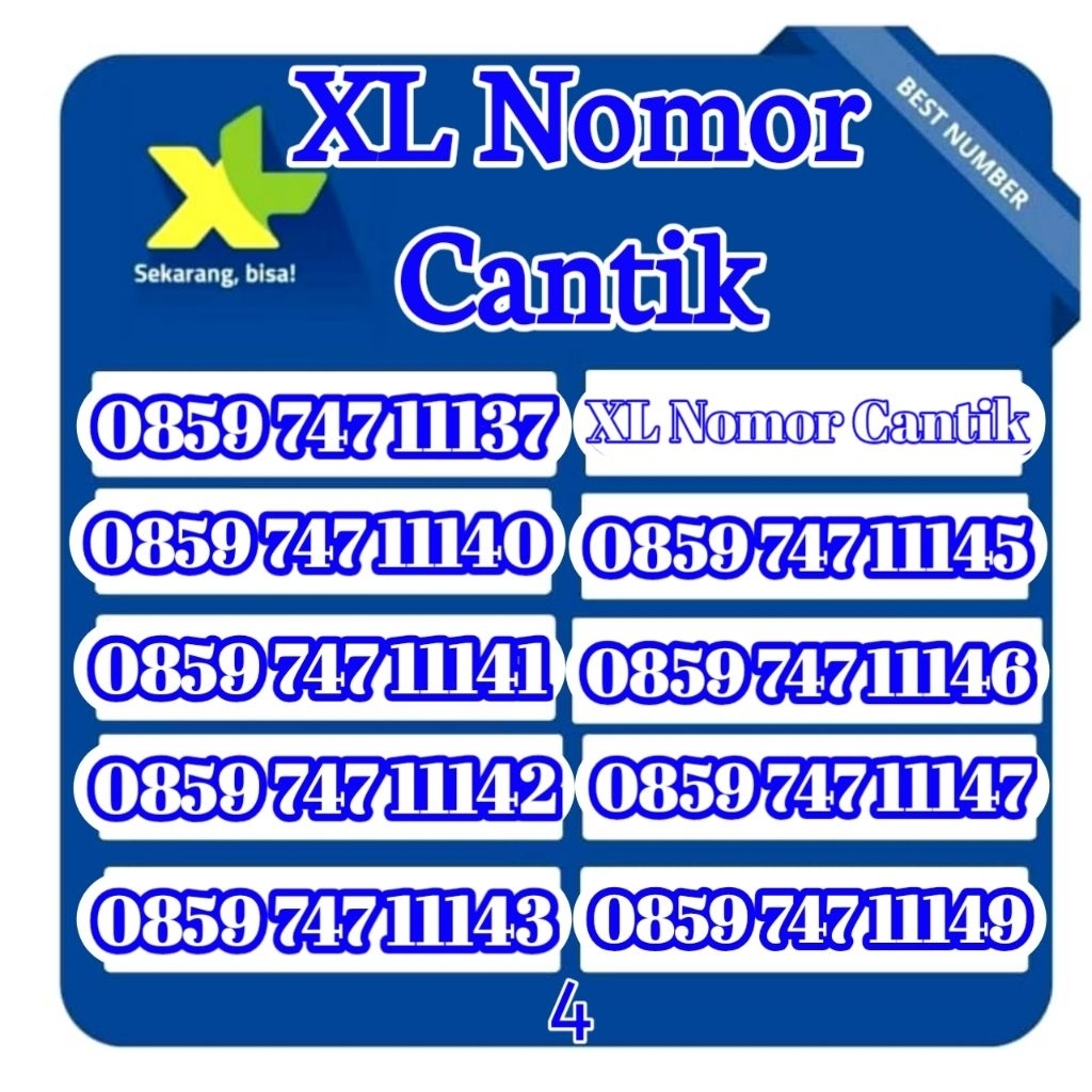 promo kartu perdana xl nomor cantik 11digit