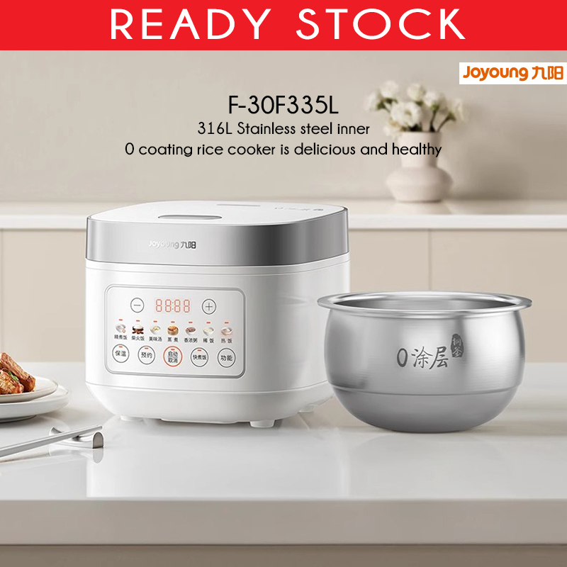 JOYOUNG Rice Cooker 3L 4L Household Rice Cooker 0 Coating 316L Stainless Steel Tank Pressure Cooker 