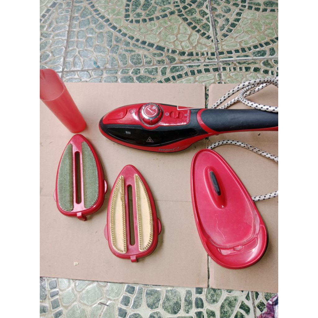 setrika uap bisa juga dipakai kering original steamQ, bekas pakai masih ok