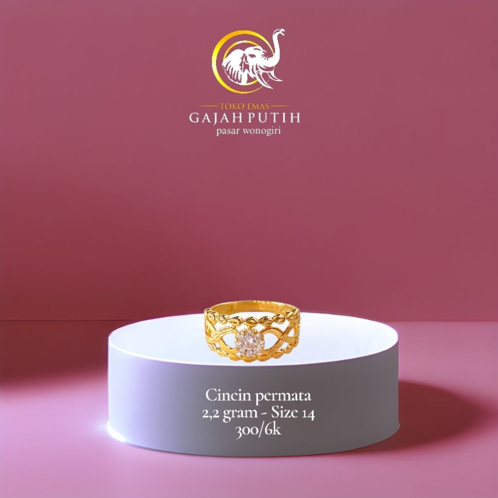 Cincin emas pemata 2,2 gram
