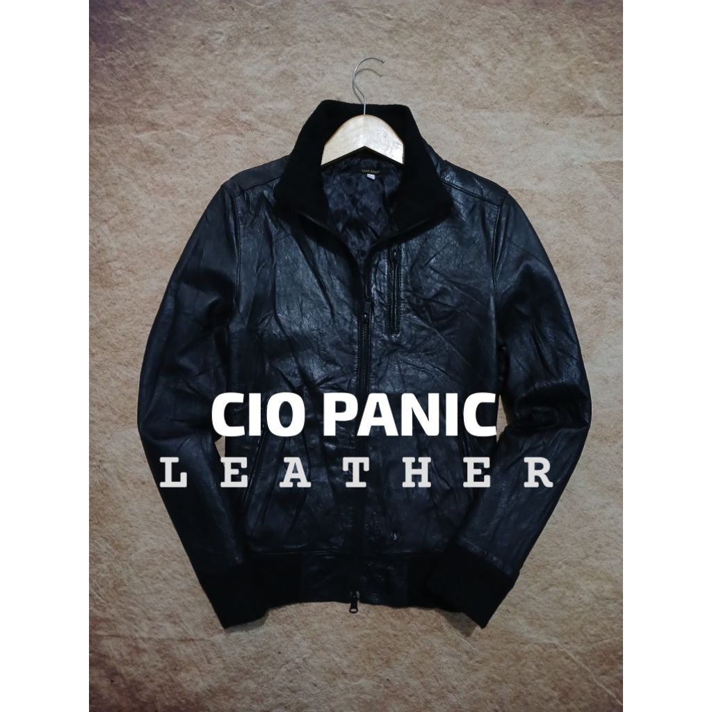 Jaket rider/biker 100% kulit asli CIO PANIC bekas murah