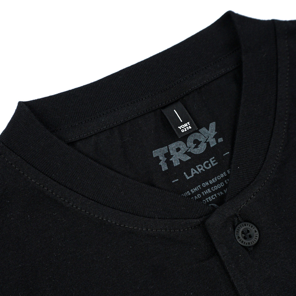 Troy Company Baju Koko Pria Hitam Lengan Pendek Kerah Shanghai DNA KKD 3019