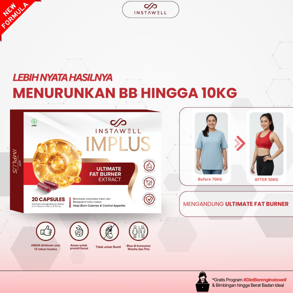 INSTAWELL IMPLUS - KAPSUL PELANGSING OBAT DIET PENAHAN NAFSU MAKAN  PELANGSING AMPUH  ANTI BEGAH BOD