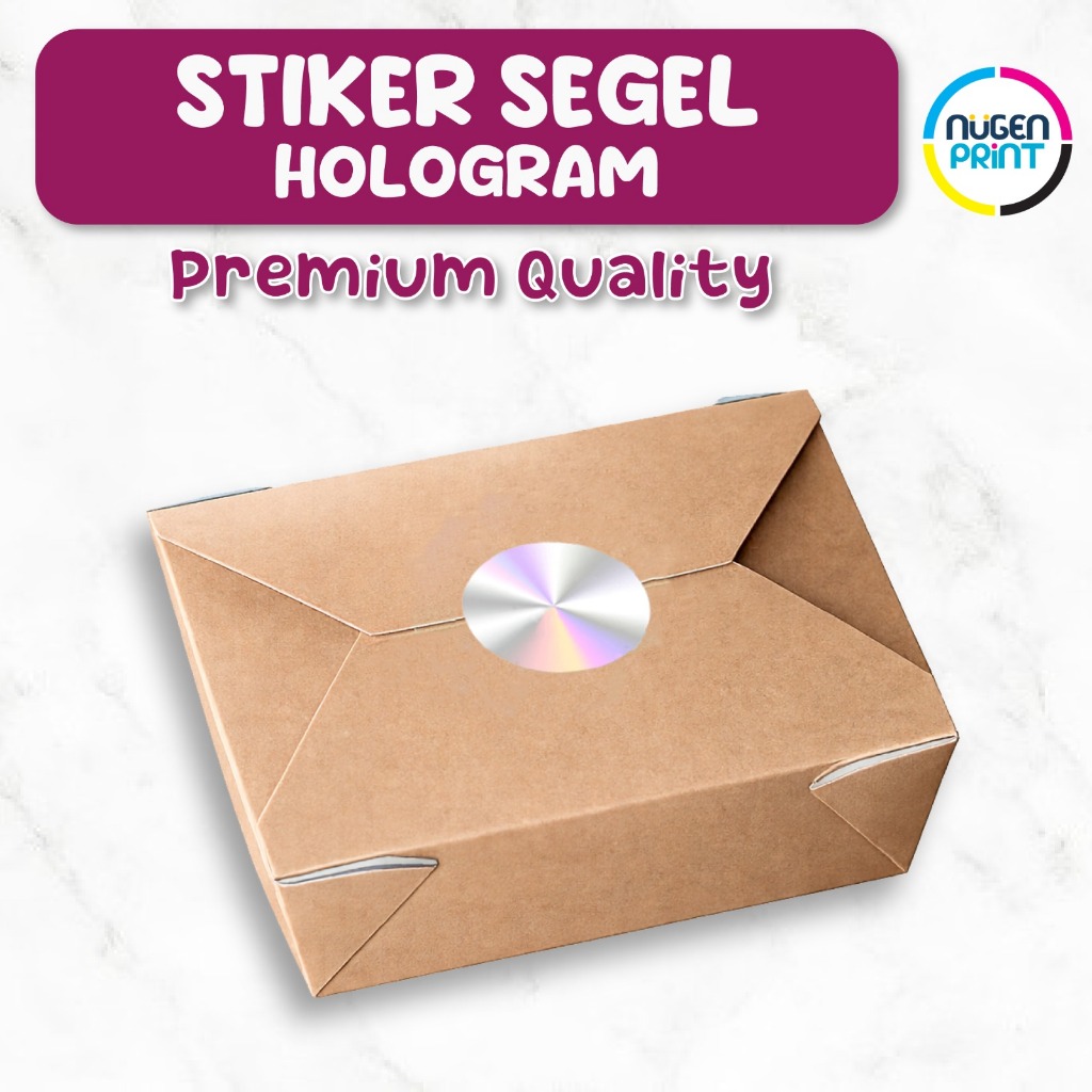 Sticker Stiker Segel Bulat Hologram