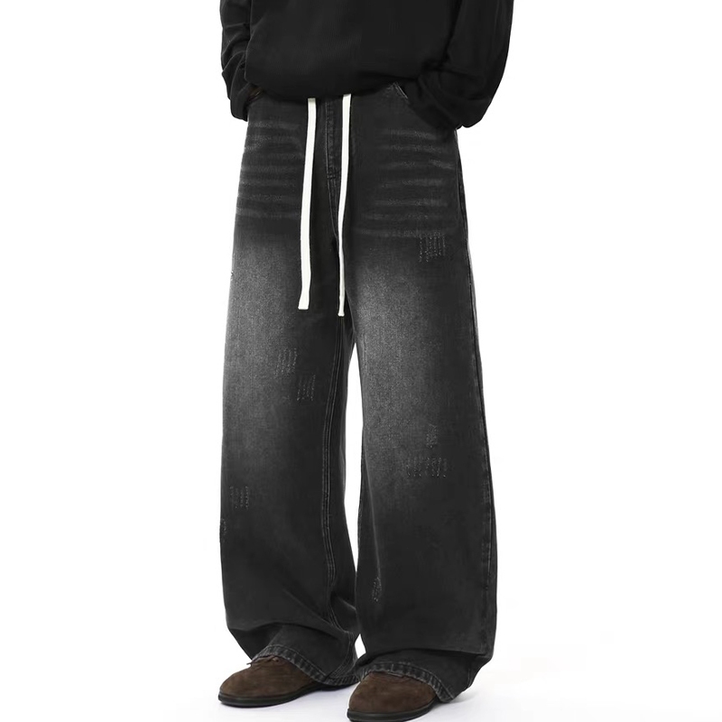 Celana jeans pria  retro Celana panjang jeans pria korean style pria terbaru baggy jeans pria boyfri