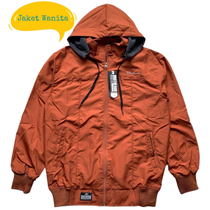 Jaket parasut wanita simpel | jaket wanita kekinian | jaket wanita tebaru brotherdo
