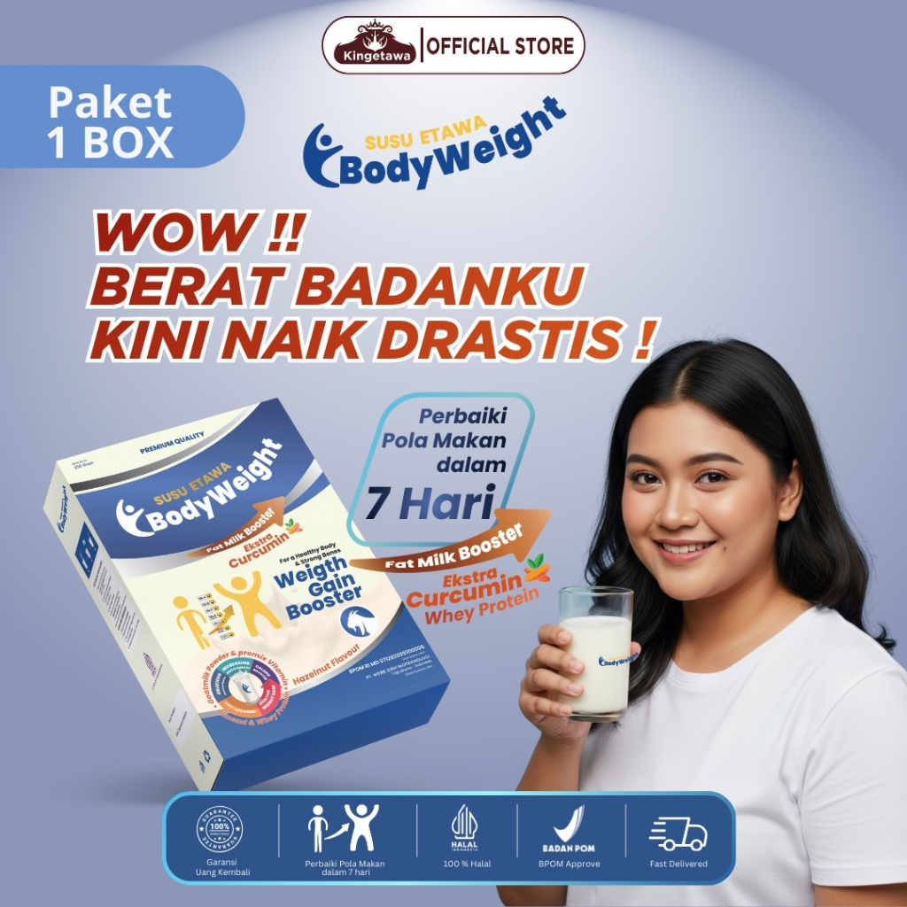 BodyWeight Ekstra Curcumin Susu Kambing Etawa Penggemuk Badan Susu Etawa Membantu Meningkatkan Nafsu