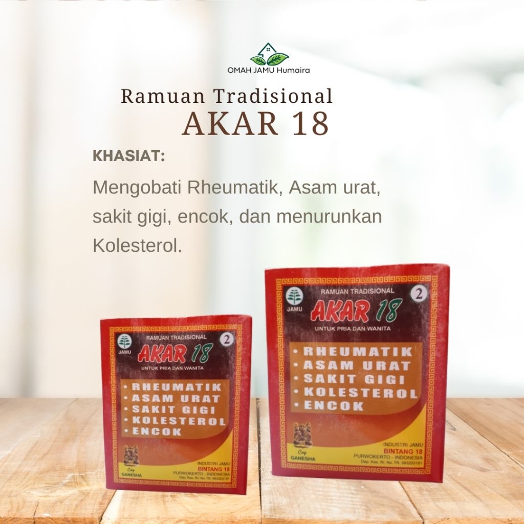 AKAR 18 jamu tradisional untuk Pria & Wanita