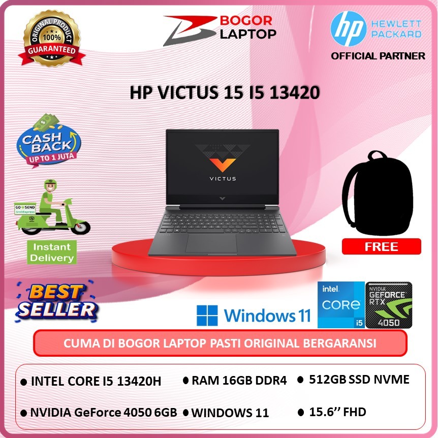 Laptop HP VICTUS 15 | Intel Core I5 13420 | RTX4050 6GB | 16GB 512GB | Windows 11 | 15.6'' inch FHD 