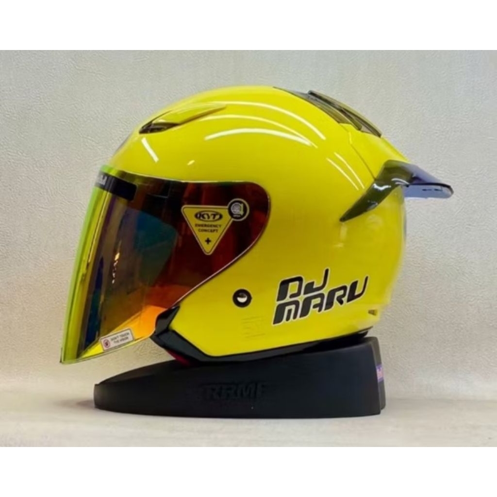 HELM KYT DJ MARU KUNING PAKET GANTENG PULL WARNA ORIGINAL