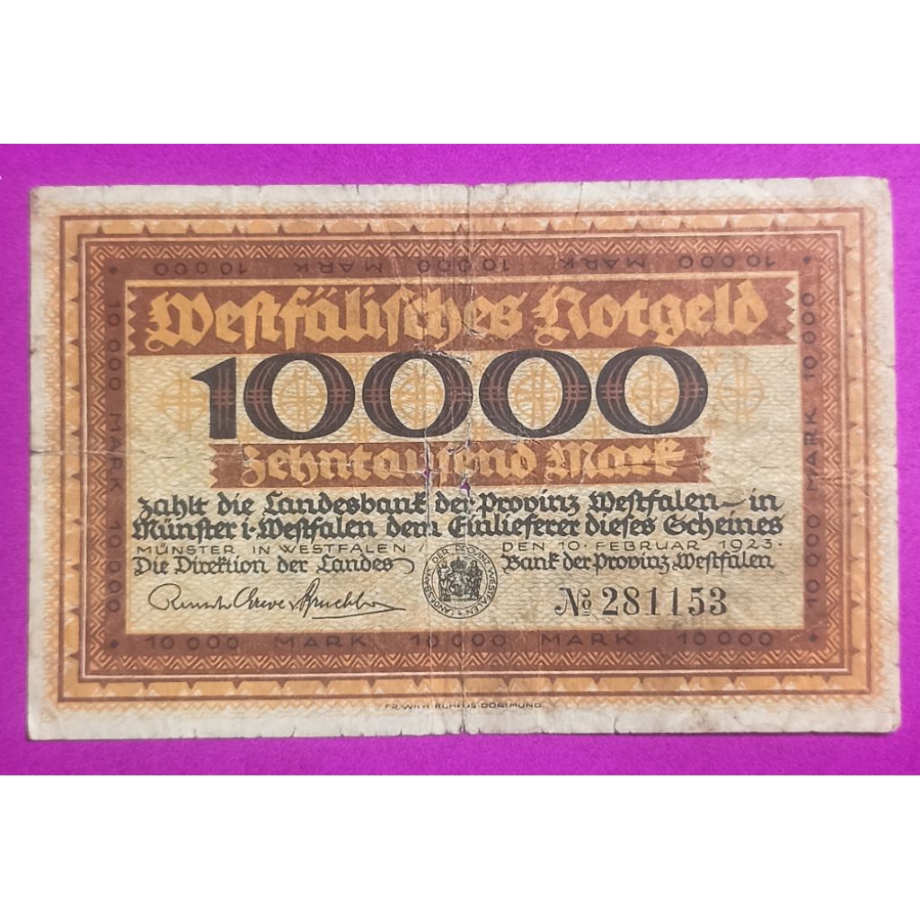 UANG KERTAS JERMAN 1OOOO MARK