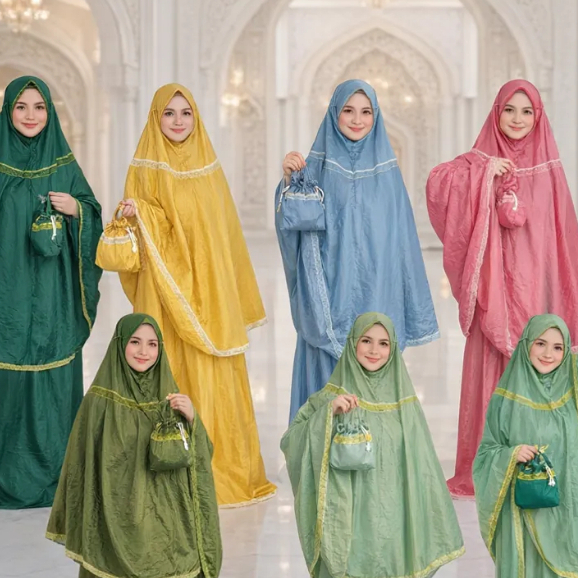 MUKENA PARASUT BORDIR / MUKENA PARASUT / MUKENA TRAVEL