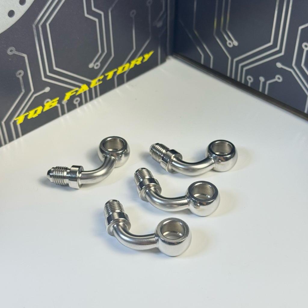 TQ6-Banjo Selang Rem Stainless Steel 90 Derajat TQ6 k1