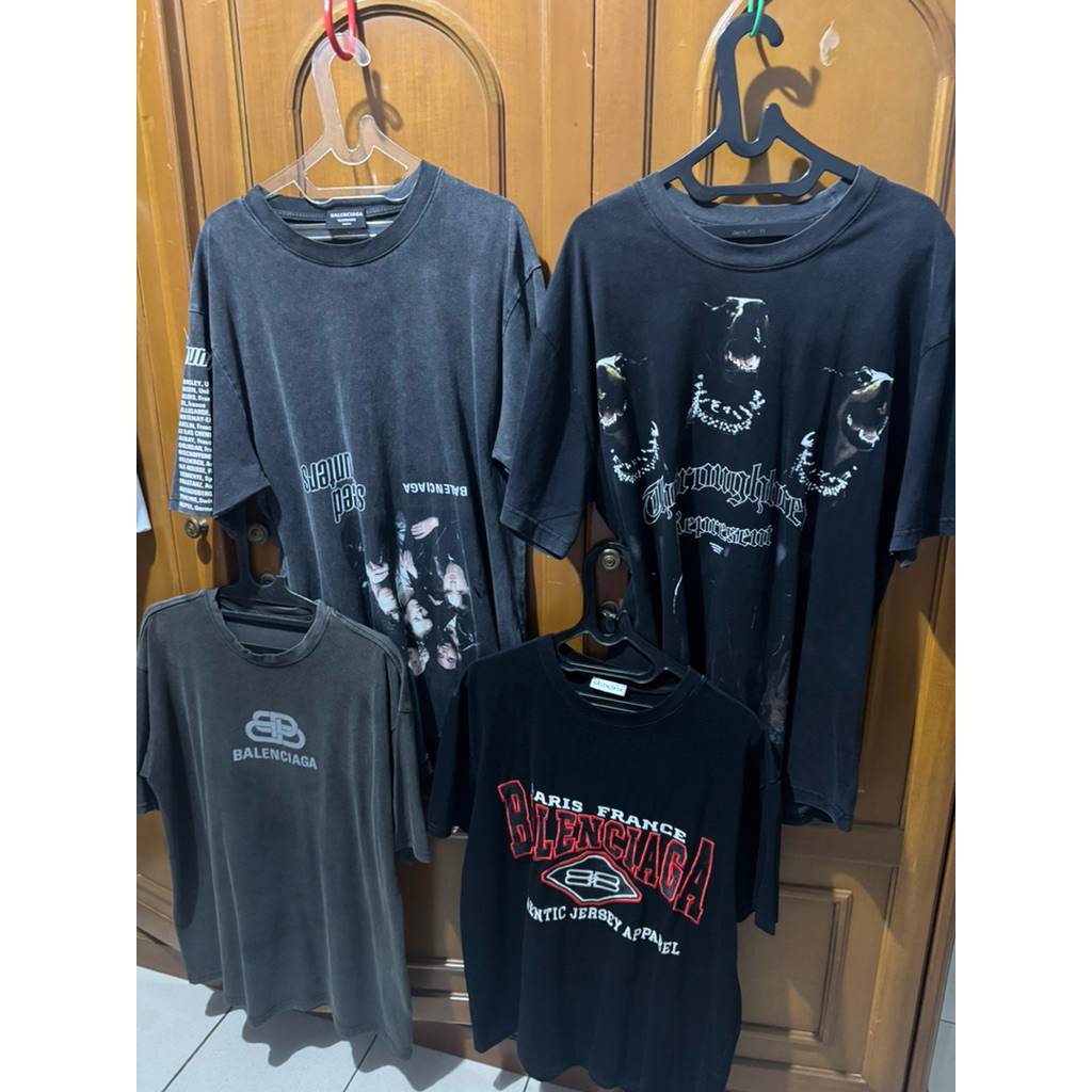 balenciaga bundling 4 tee balen second kaos balenciaga second