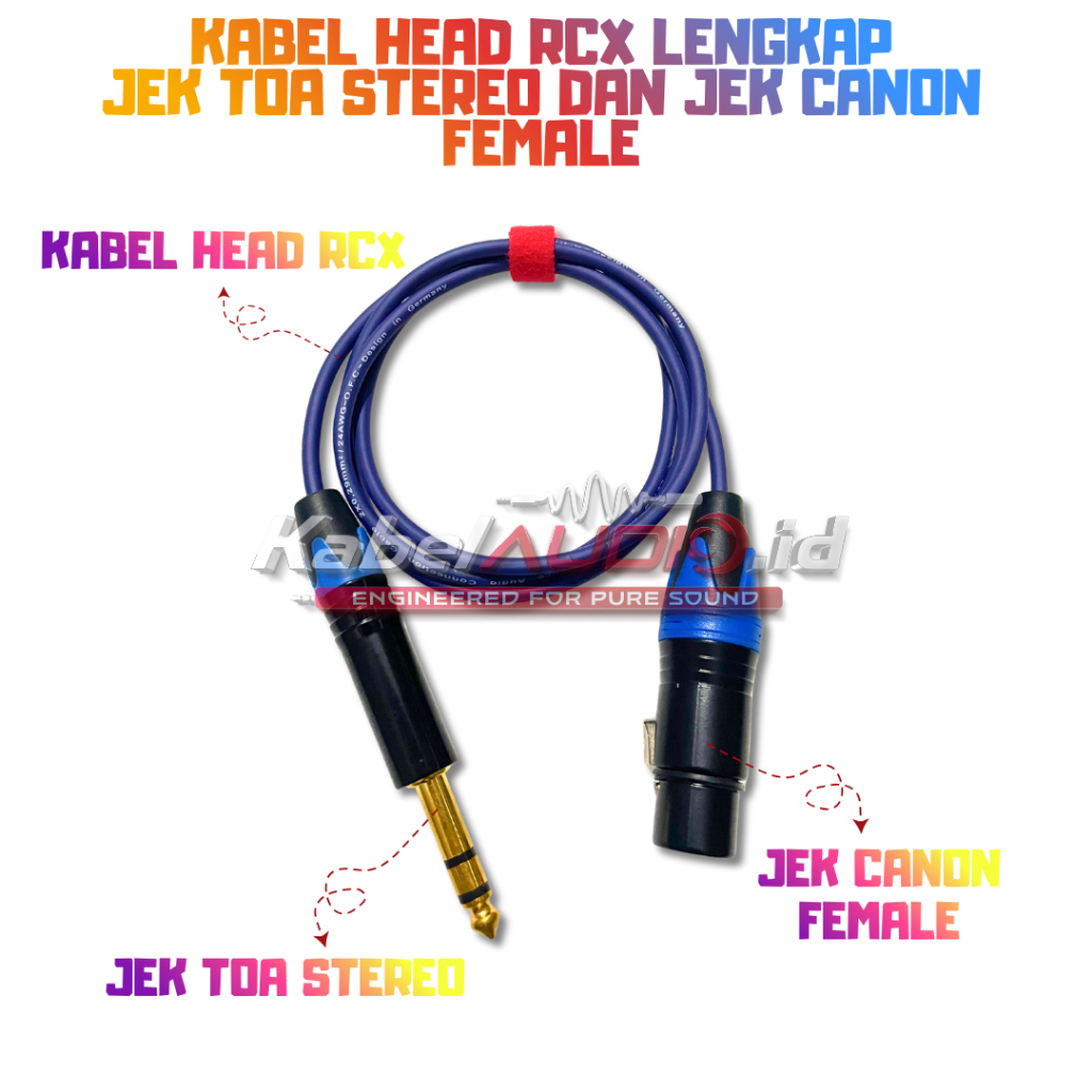 PAKET JACK TOA STEREO TO CANON MALE FEMALE