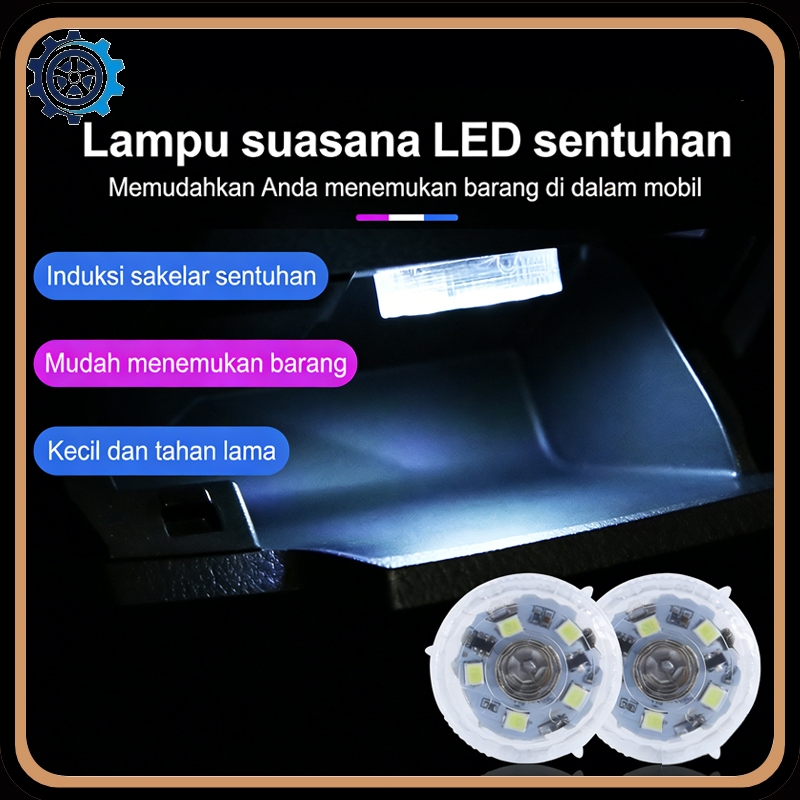 Lampu Interior Mobil LED Sentuh Induksi Bulat Lampu Baca Malam LED Mobil Bagasi Atap Interior Kabin