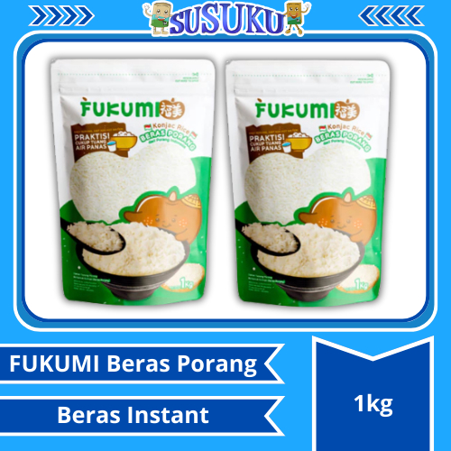 FUKUMI Beras Porang Pouch 1 Kg - Shirataki / Konjac Rice / Beras Porang FUKUMI 1kg