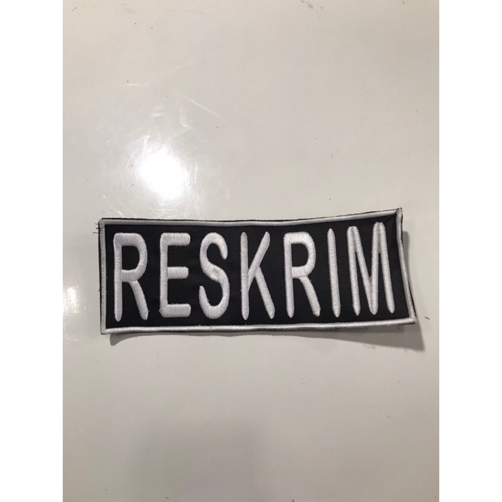 Patch Bordir logo Tulisan Reskrim patch reskrim tempelan bordir timbul