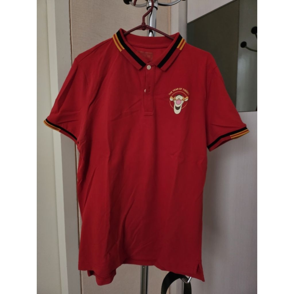Polo shirt giordano merah PRELOVED/BEKAS