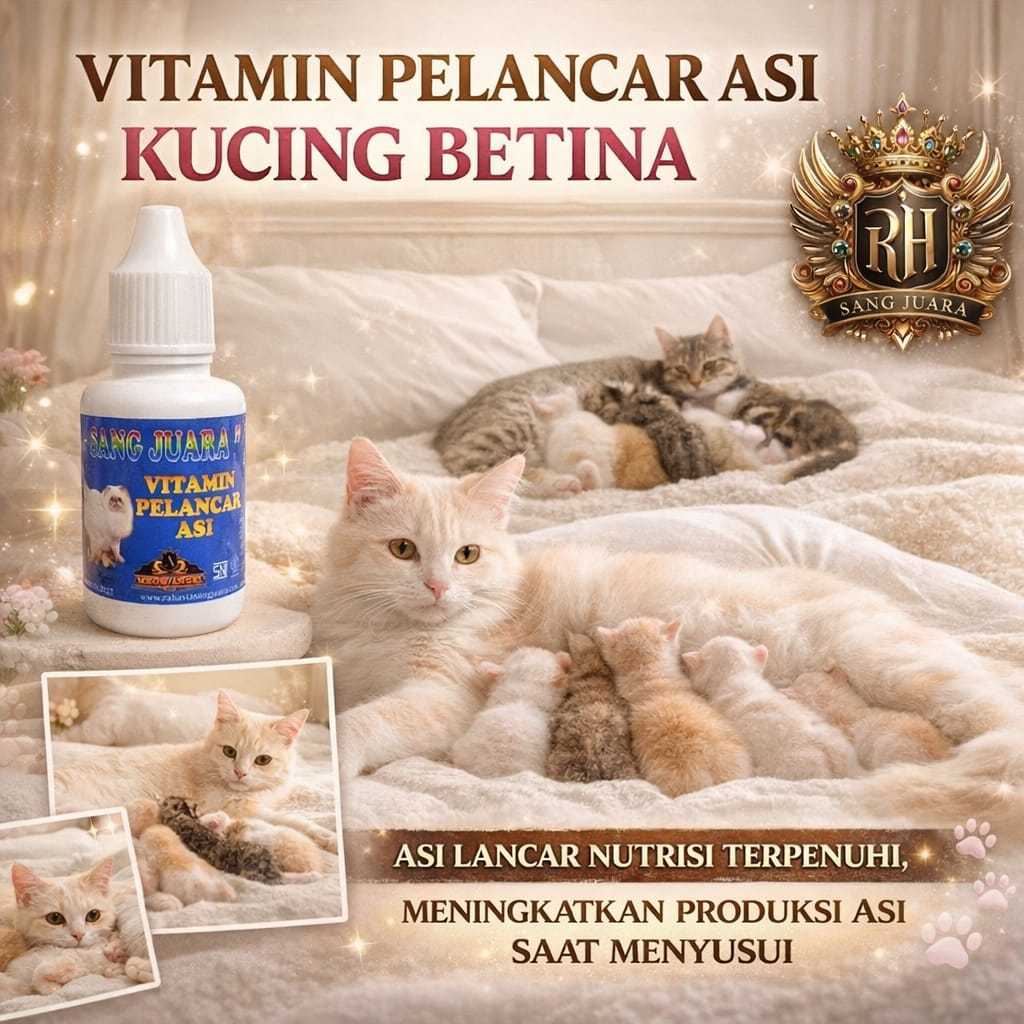 Vitamin Pelancar ASI Kucing Betina 30ml