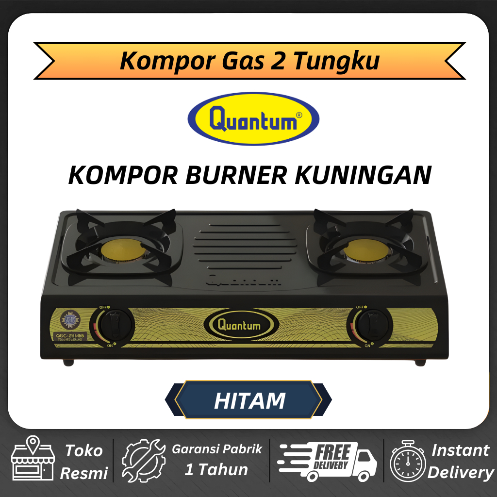 KOMPOR GAS 2 TUNGKU BURNER KUNINGAN KOMPOR GAS 2 TUNGKU BURNER STAINLESS STEEL MBB MSB MBC MSS | QUA
