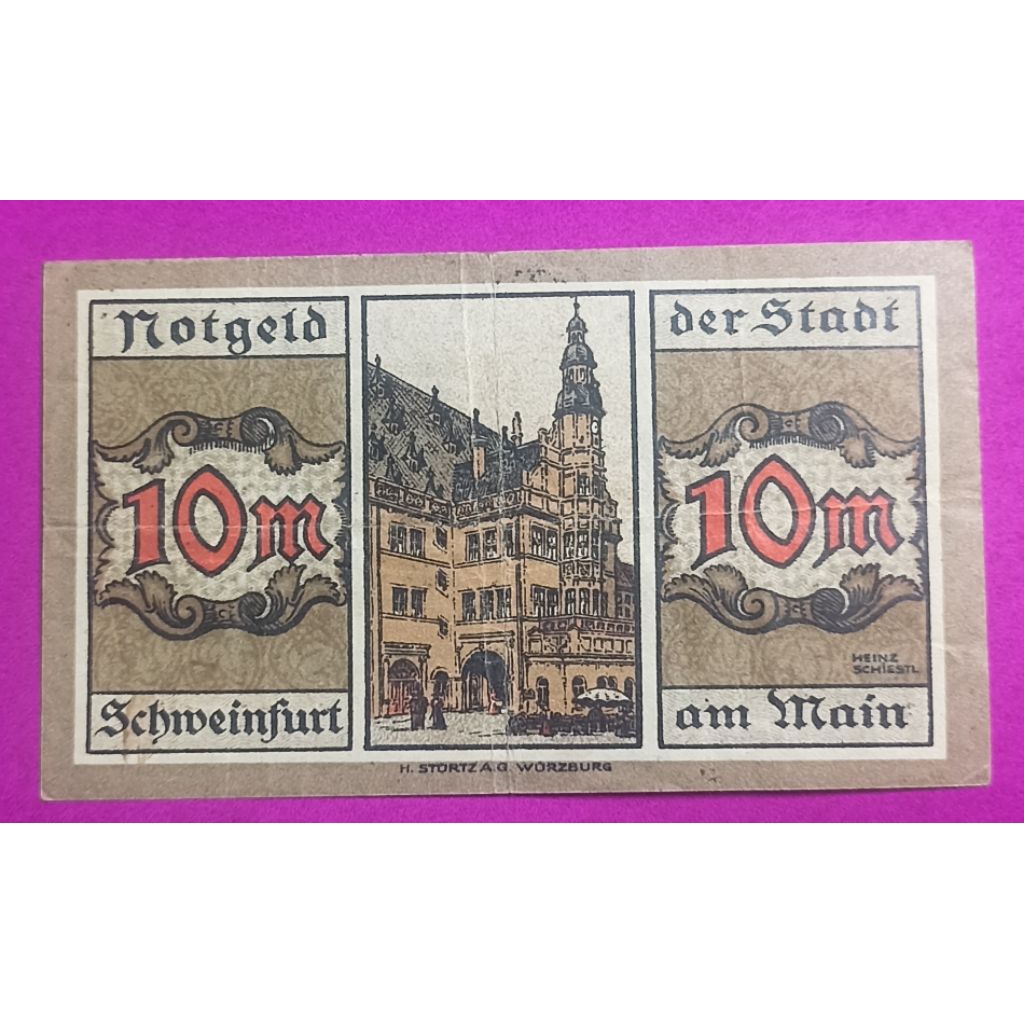 UANG NOTGELD JERMAN 1O MARK