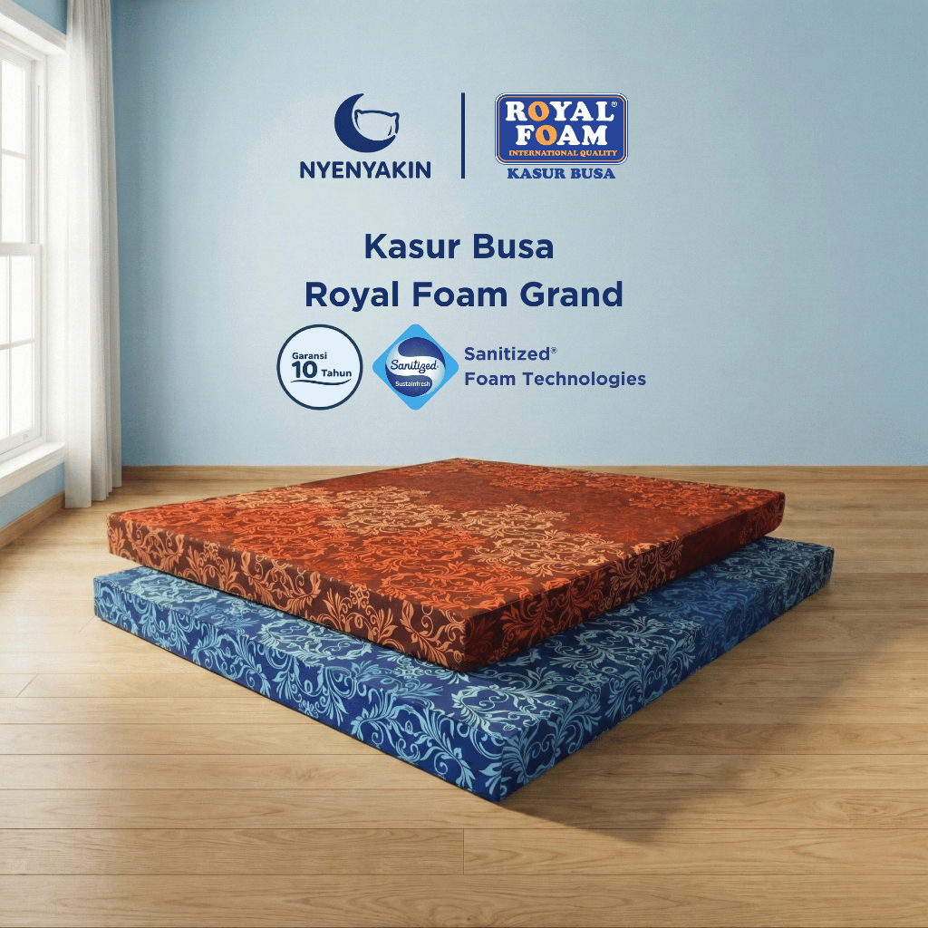 Kasur Busa Royal Foam Grand | Tebal 20cm | Empuk & Awet | Tersedia Ukuran 90x200, 120x200, 140x200, 