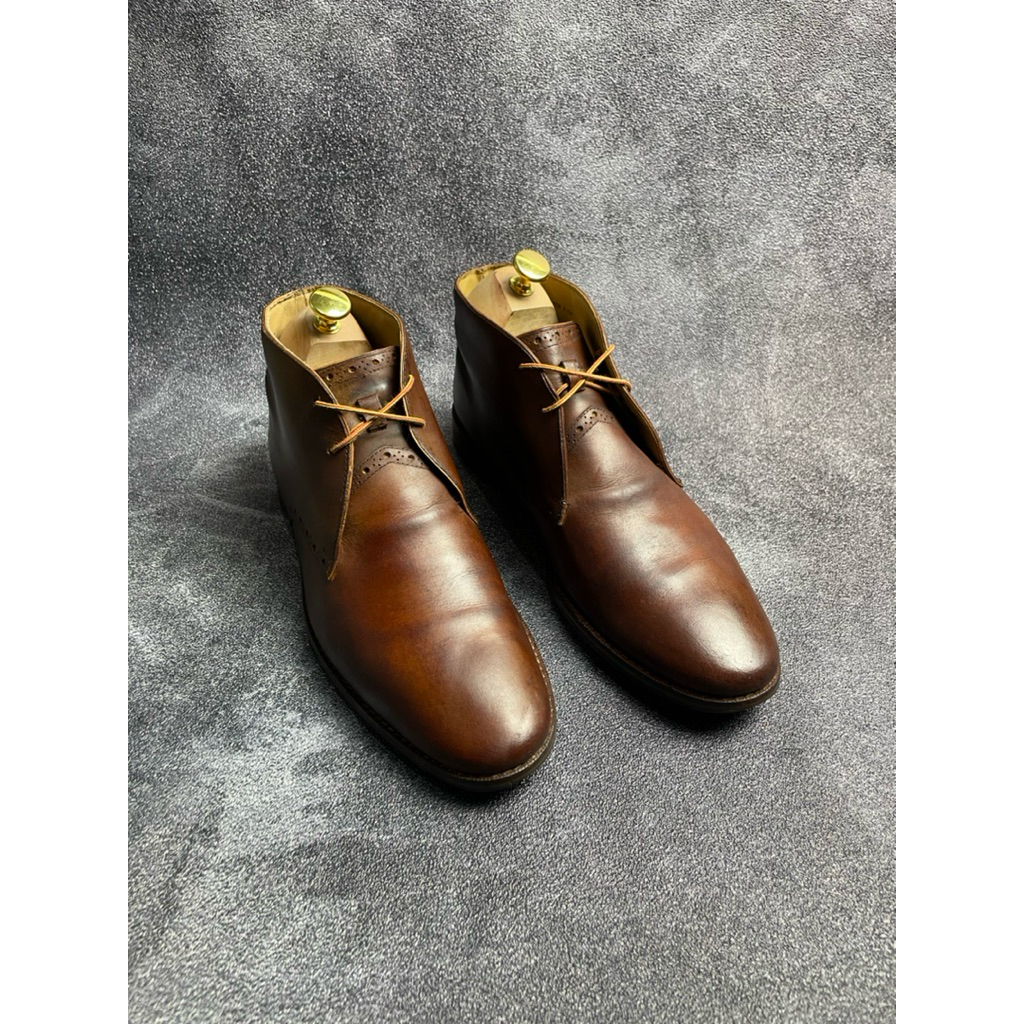 cole han men's cambridge chukka boot brown leather