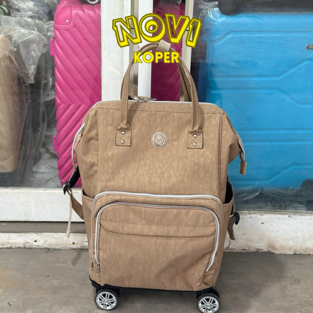 TAS TROLLEY BY ELIZABETH ORIGINAL 100% TAS TROLLEY KAIN 20 INCH, FREE KARDUS 100% REAL PICT