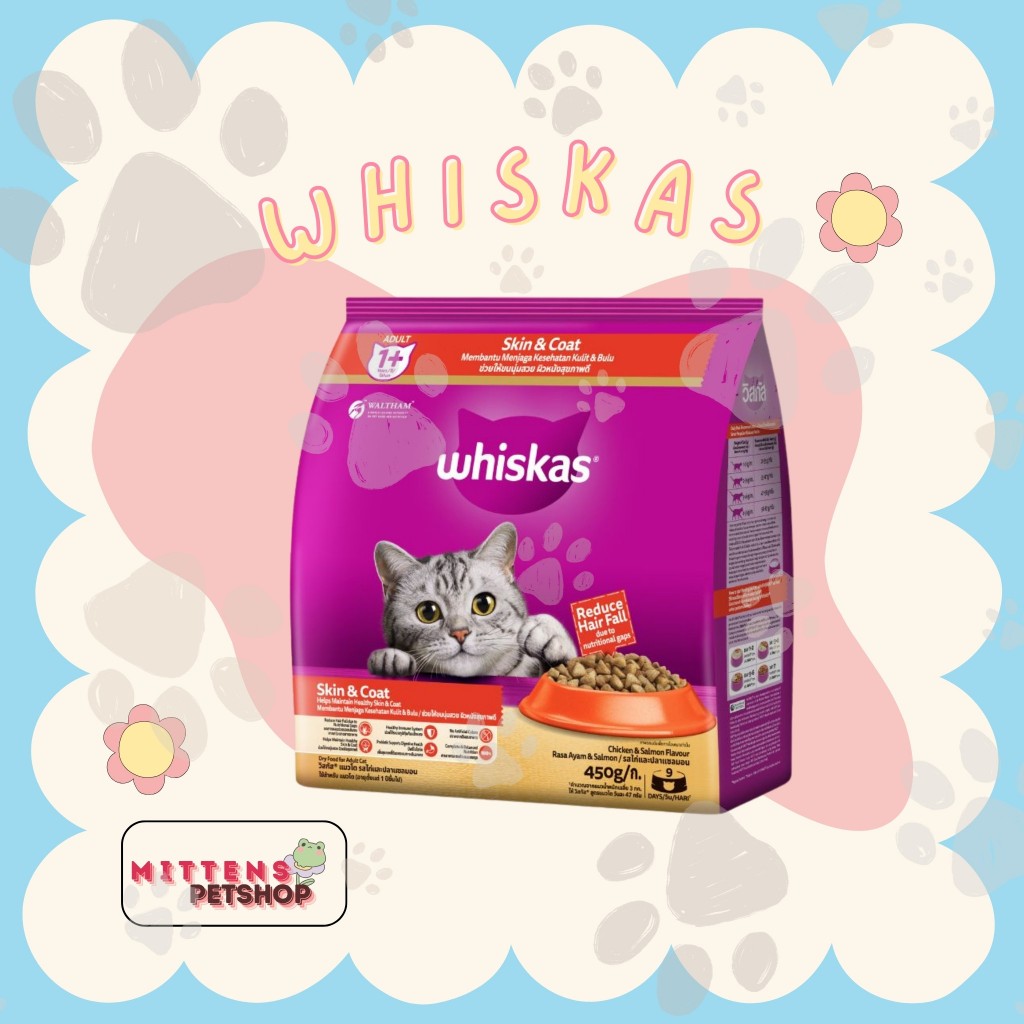 Whiskas Skin & Coat Freshpack 450 Gr, Dry Cat Food