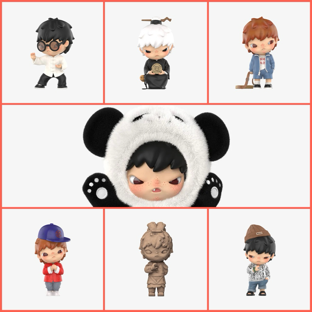 Hirono × CLOT Series Figures (sealed) KUNG FU KUNGFU CHINESE SILK ROYALE YIN-YANG YIN YANG TERRACOTA