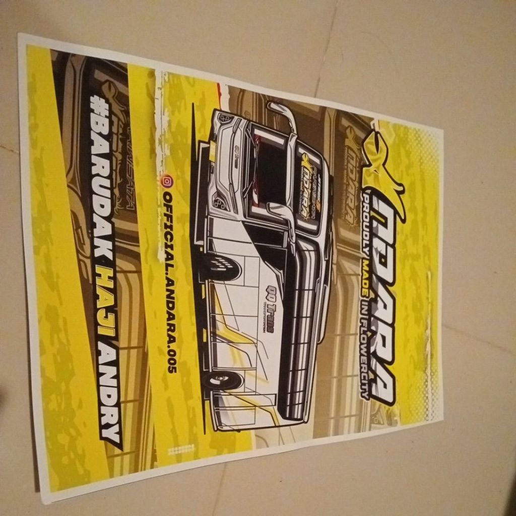 Poster bus QQ Trans Andara