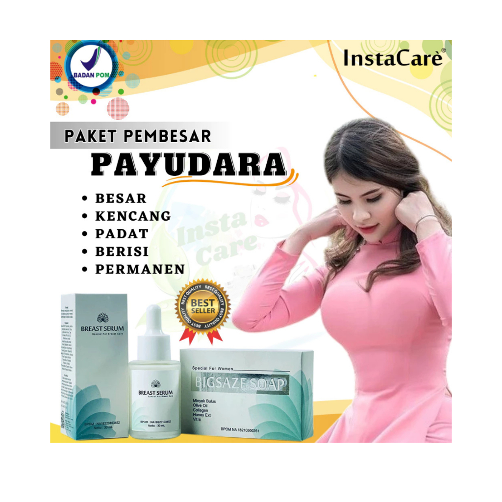 NH_HERBAL 005 / INSTACARE SABUN DAN SERUM PEMBESAR PAYUDARA WANITA SUPER AMPUH BEST SELLER/ SABUN PE