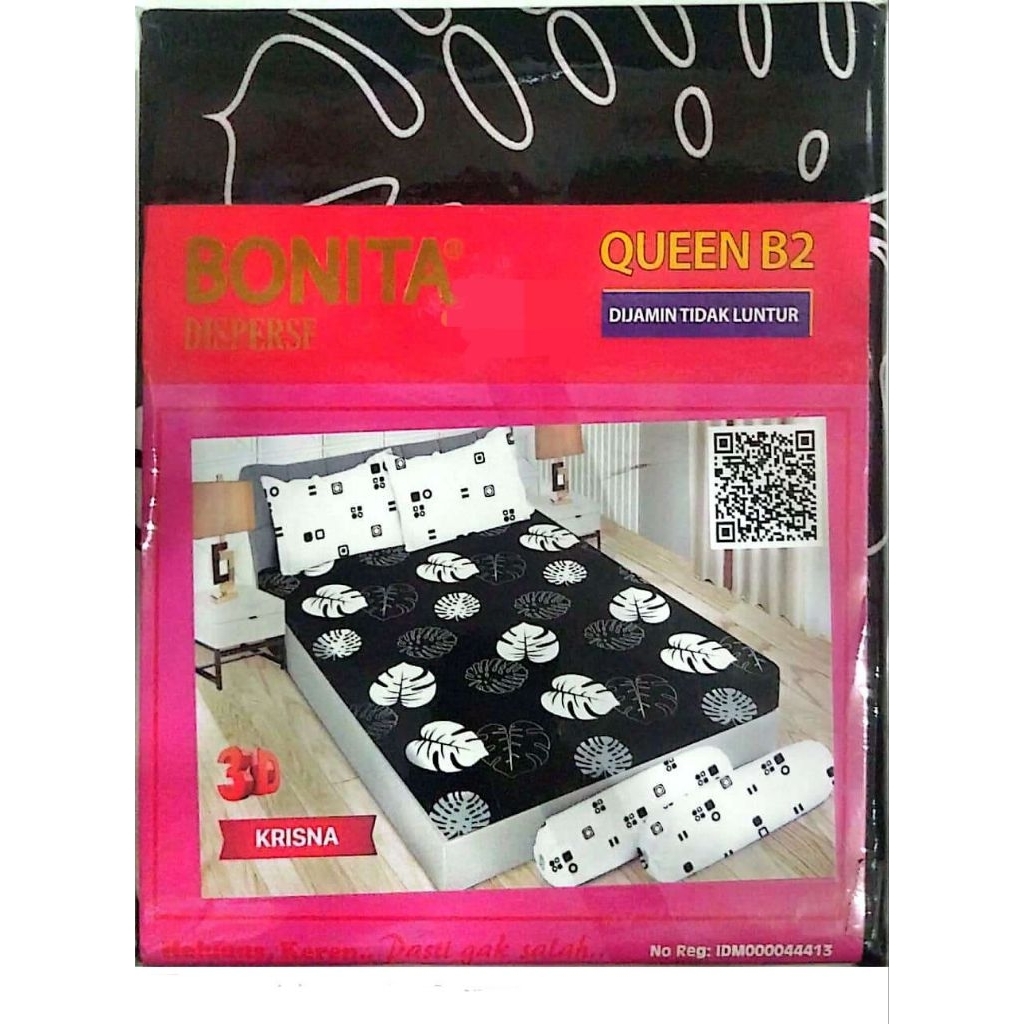 Sprei Bonita Motif 3D Queen B2 160x200 / King B2 180x200. Sprei Alas Kasur Halus & nyaman