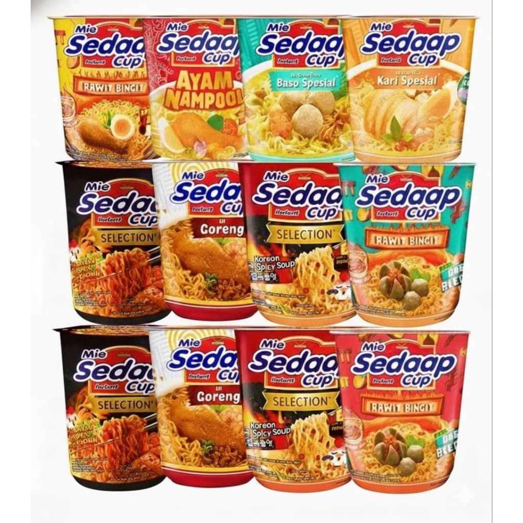 Sedaap Cup all Varian rasa murah dan lengkap 1Pcs