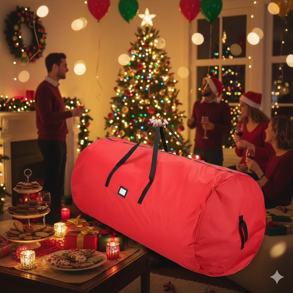 tas pohon natal model tabung ukuran jumbo tas pohon natal cordura