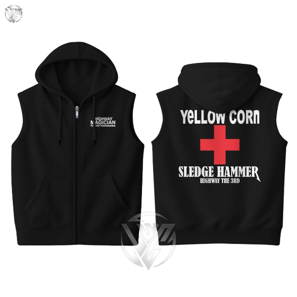 Rompi Pria Vest Hoodie Zippers Jaket Yellow Corn Sledge Hammer Cotton Fleece