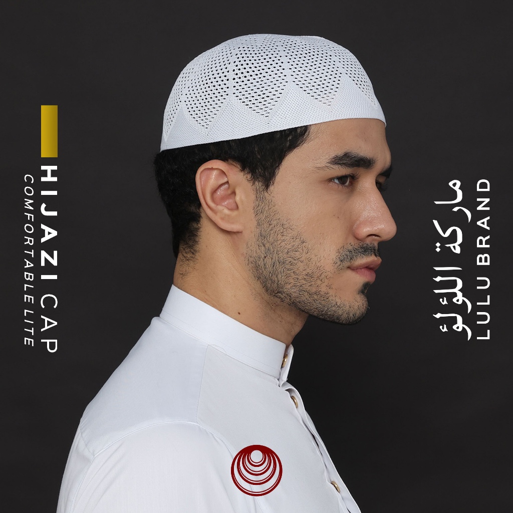 Peci Rajut Saudi Hijaz Original Kopiah Hijazi Ori Import Ringan Dan Adem All Size Lulu Brand