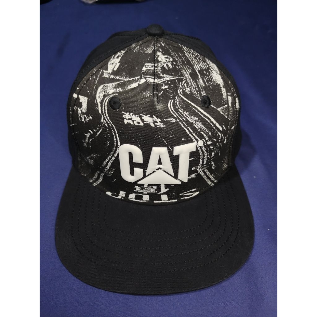 Topi Caterpillar / CAT hat Baru Original 100% - Black and print