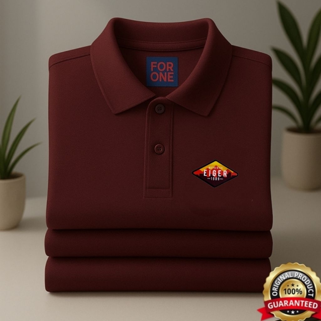 t-shirt baju polo kerah logo Eiger viral kaos kerah pria viral kaos polo distro premium