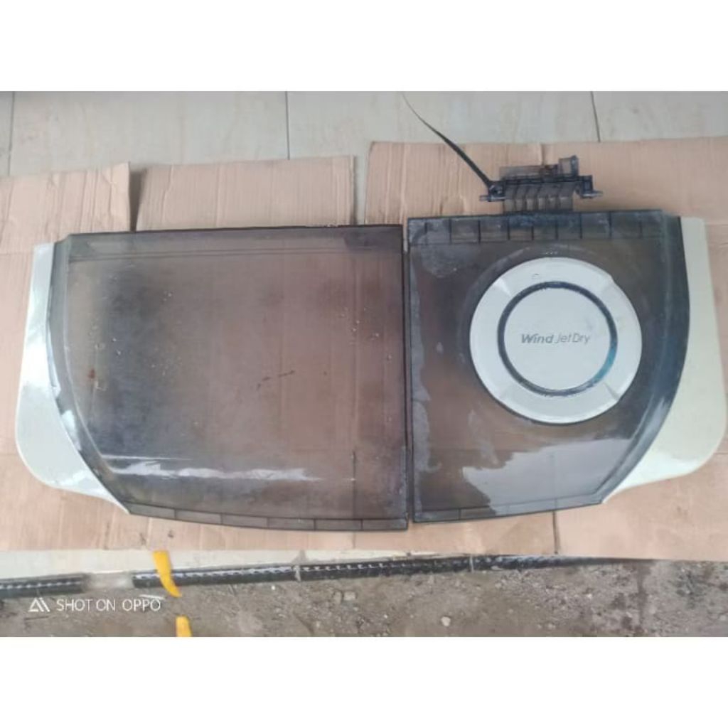 TUTUP MESIN CUCI LG 2 TABUNG FULL SET ORIGINAL COPOTAN