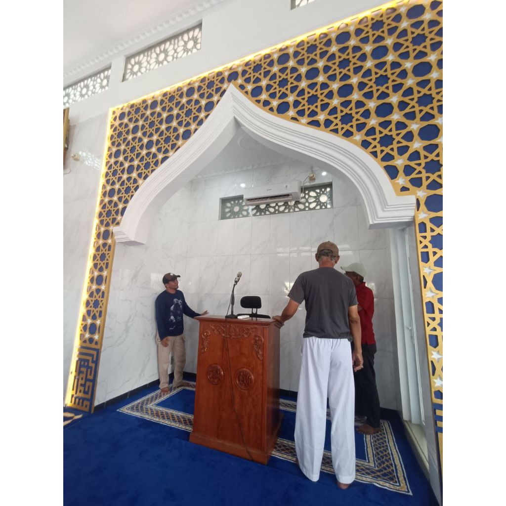 percantik masjid dengan mihrab grc krawangan
