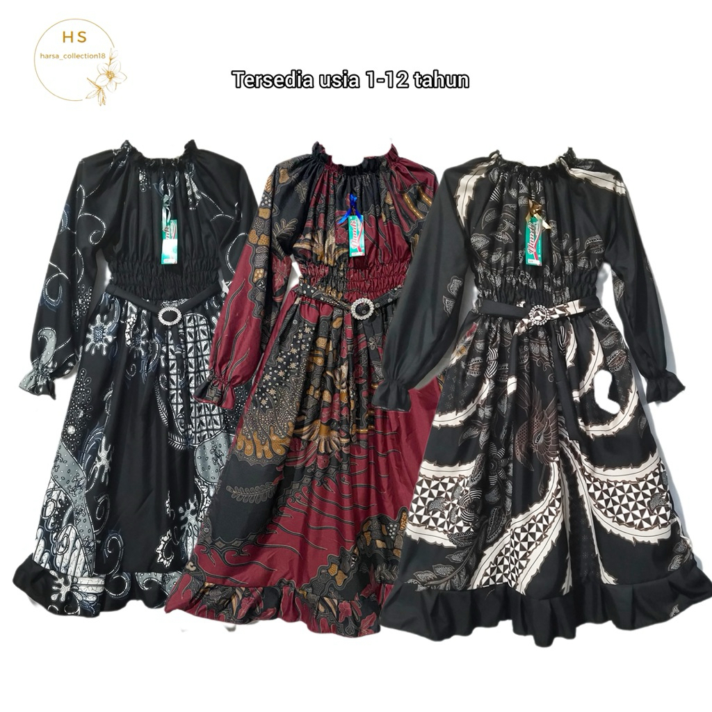 Gamis batik anak perempuan gamis anak perempuan motif full batik