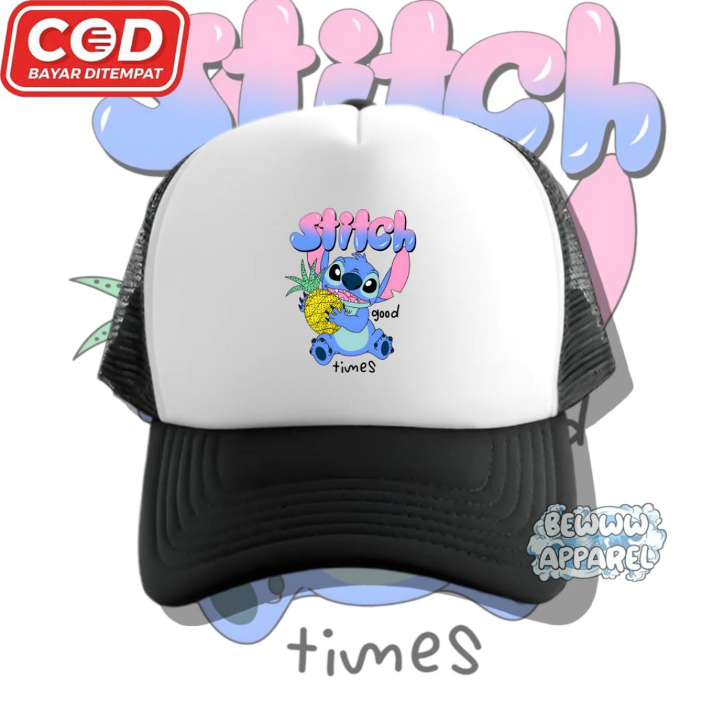 Topi Anak Trucker Stitch - Topi Jaring Anak Stitch